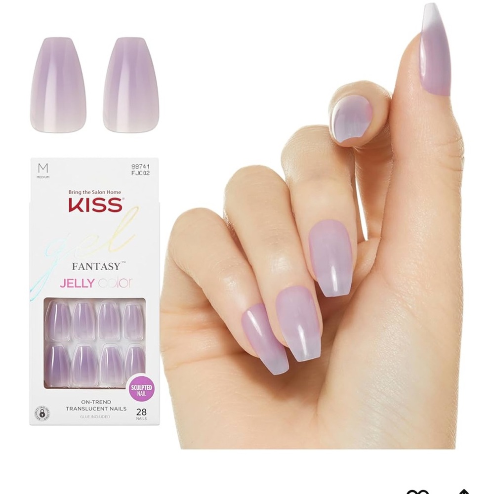 KISS Fantasy Jelly Color Nails purple